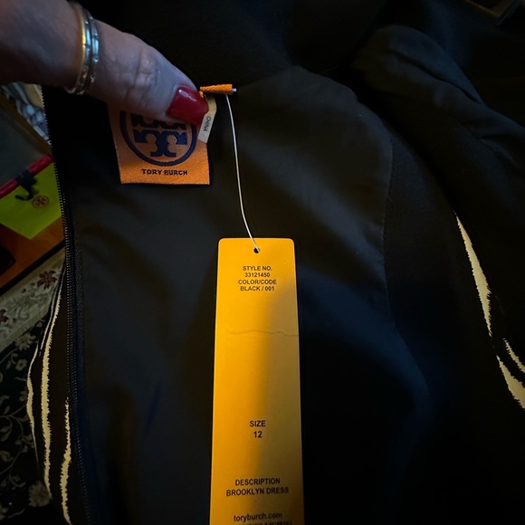 Tory Burch ❤️ Brooklyn Black Dress-Size 12 ~NEW w/Tory Burch Travel Garment Bag. - Picture 7 of 12